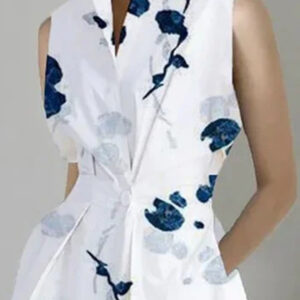 Women's Fashion Print Elegant Maxi Dress
