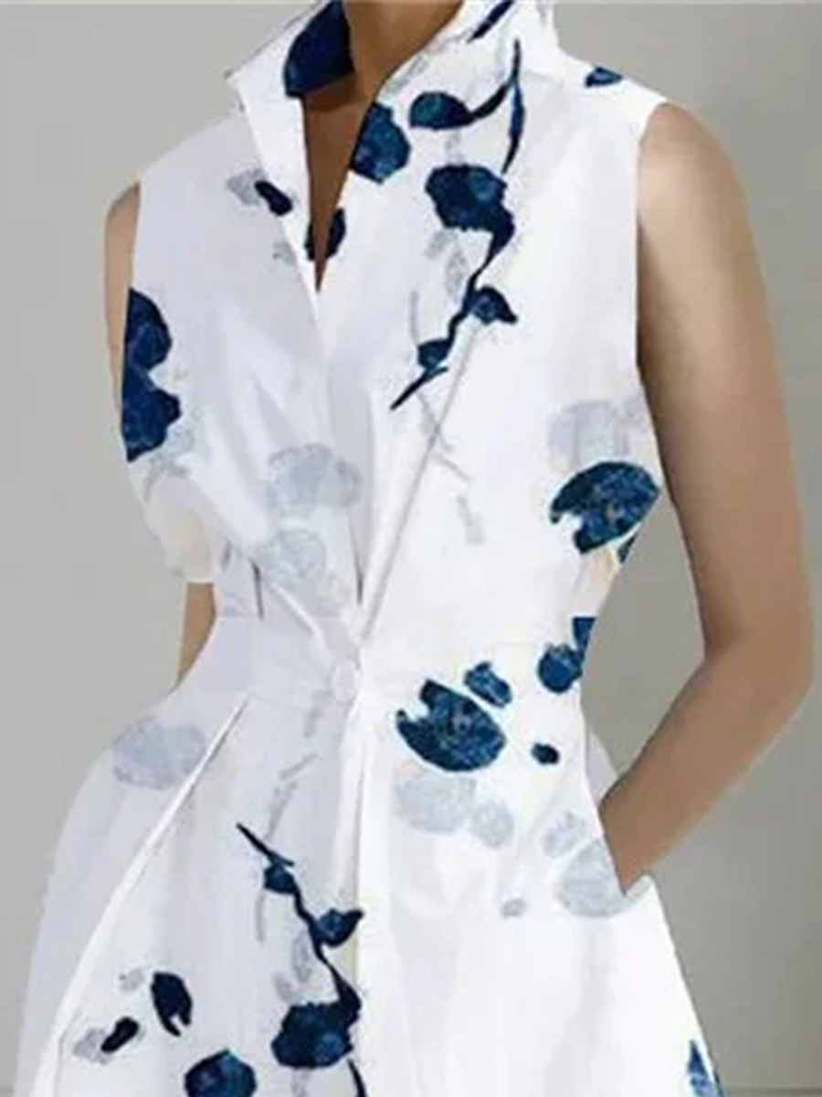 Women's Fashion Print Elegant Maxi Dress