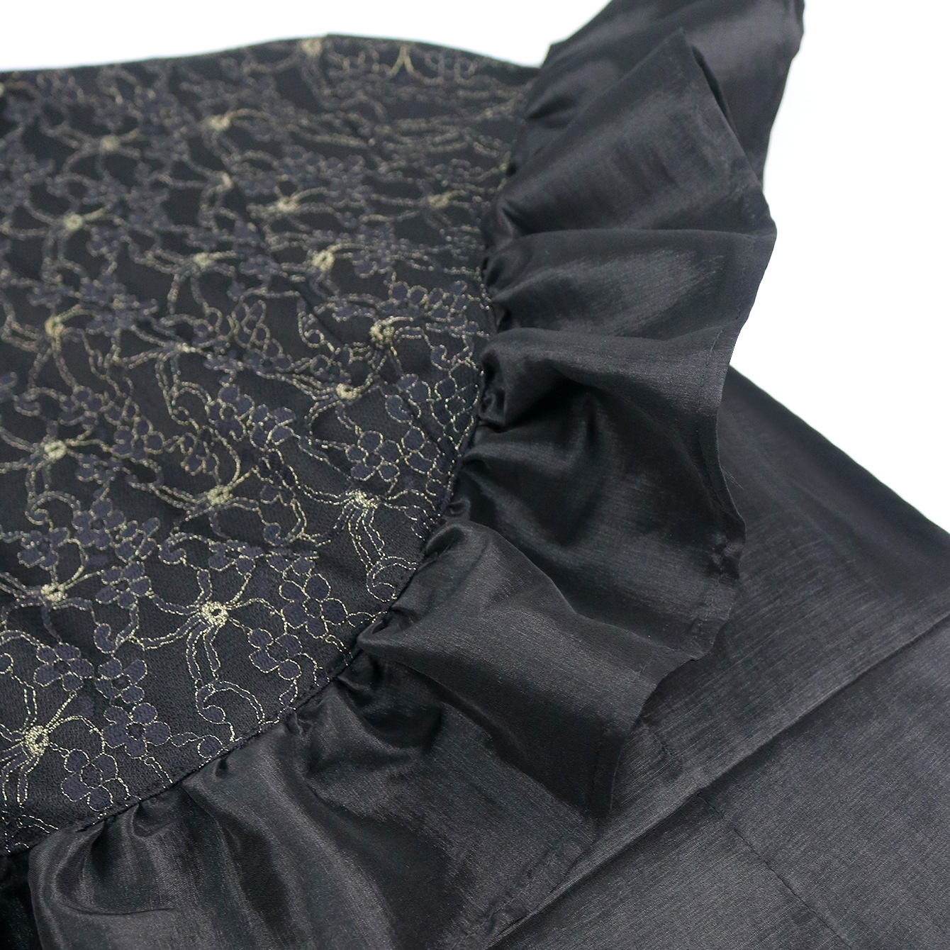 Women's Lace Splice Short Sleeve Party Elegant Black Dress - Image 4
